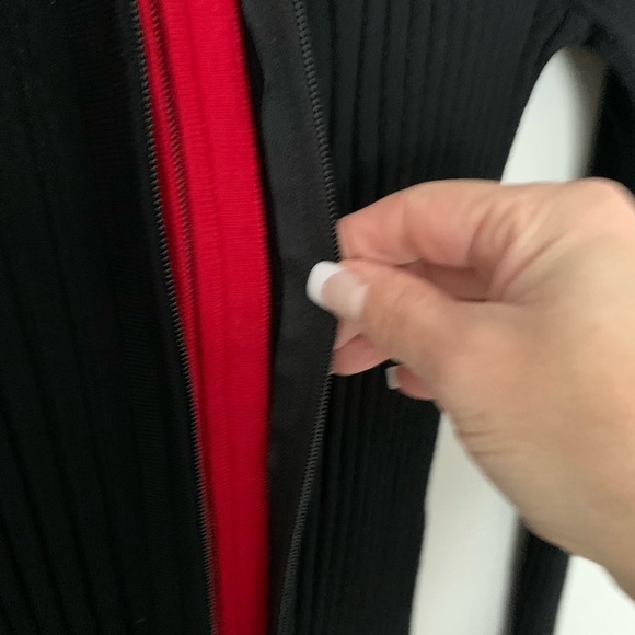 Belldini Zipper Ribbed Sweater - med - Picture 5 of 8